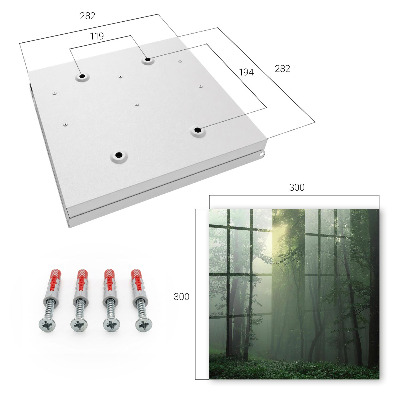 Schlüsselbox zur Wandmontage im Design Waldnebel