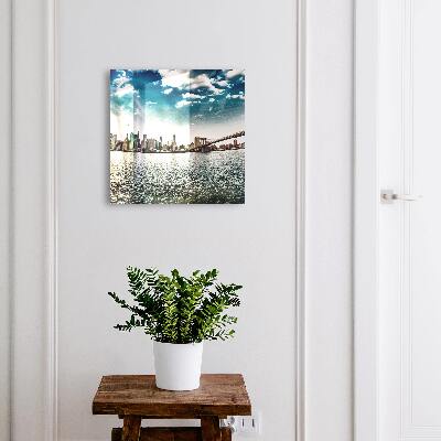 Schlüsselbox für die Wand mit Stadtlandschaft-Motiv