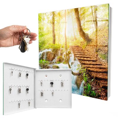 Schlüsselkasten mit Motiv Eine Waldecke