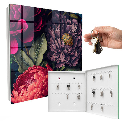 Schlüsselkasten mit Blumen des Luxus Design