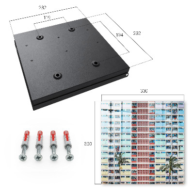 Schlüsselbox für die Wand im Design Farbenfrohe Architektur