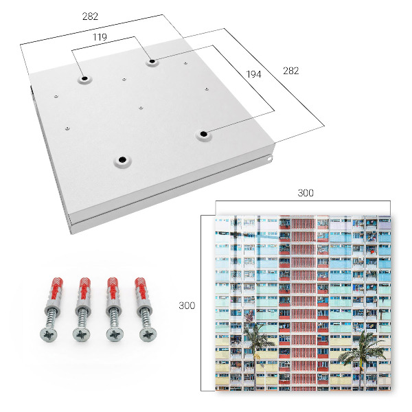 Schlüsselbox für die Wand im Design Farbenfrohe Architektur