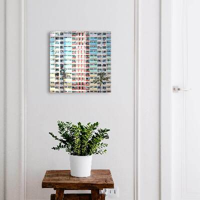 Schlüsselbox für die Wand im Design Farbenfrohe Architektur