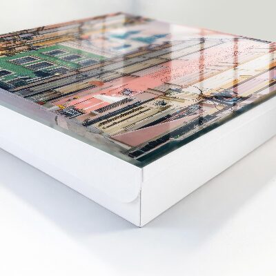 Schlüsselbox mit Motiv farbenfrohe Wohngebäude