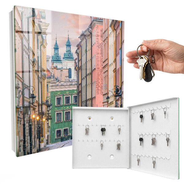 Schlüsselbox mit Motiv farbenfrohe Wohngebäude