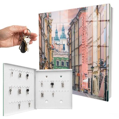 Schlüsselbox mit Motiv farbenfrohe Wohngebäude