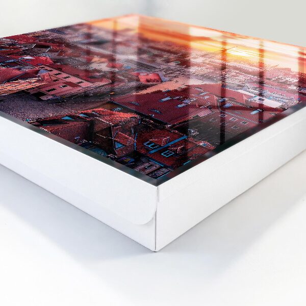 Schlüsselbox mit Sonnenuntergang-Motiv