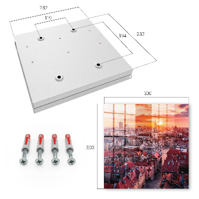 Schlüsselbox mit Sonnenuntergang-Motiv
