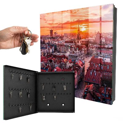 Schlüsselbox mit Sonnenuntergang-Motiv