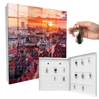 Schlüsselbox mit Sonnenuntergang-Motiv