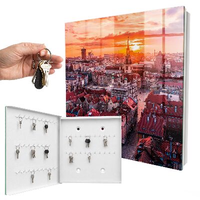 Schlüsselbox mit Sonnenuntergang-Motiv