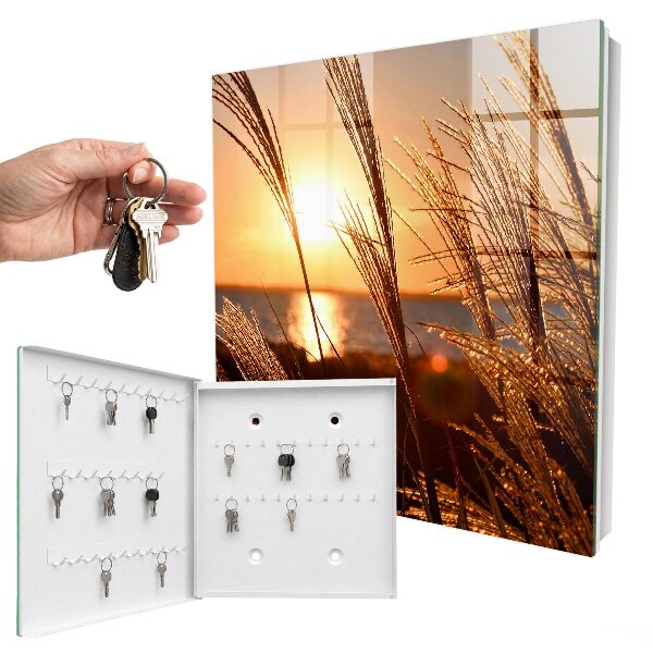 Schlüsselbox für die Wand mit Sonnenuntergang-Motiv