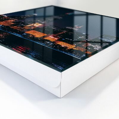 Schlüsselbox für die Wand mit Motiv Stadt bei Nacht