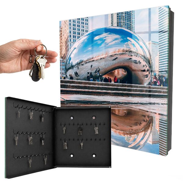 Schlüsselkasten mit Motiv Städtische Spiegelung