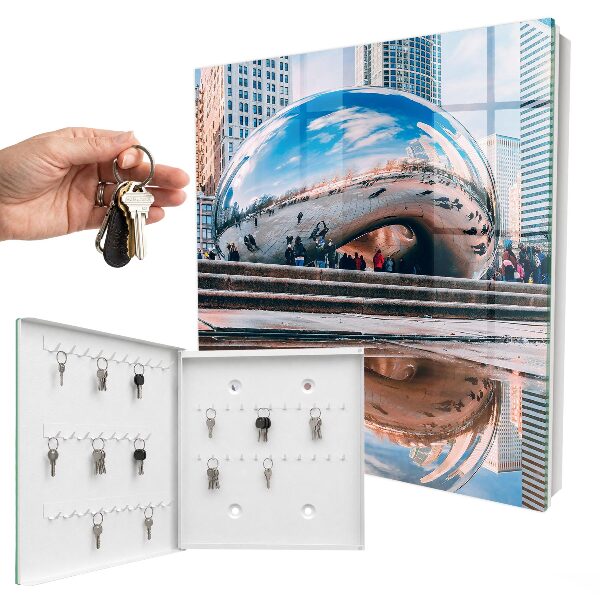 Schlüsselkasten mit Motiv Städtische Spiegelung