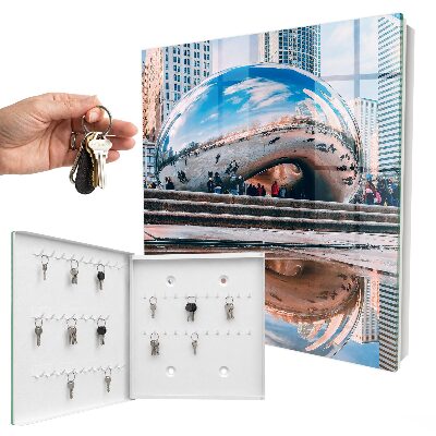 Schlüsselkasten mit Motiv Städtische Spiegelung