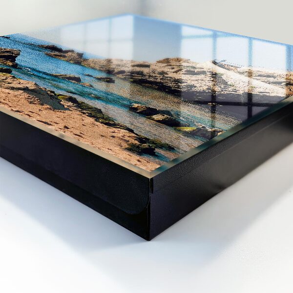 Schlüsselkasten mit Küstenlandschaft-Motiv