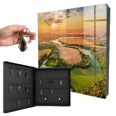 Schlüsselkasten mit Naturlandschaftsmotiv