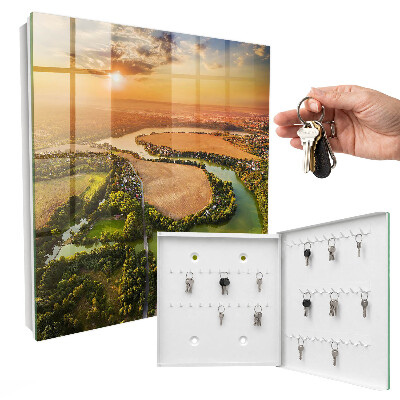 Schlüsselkasten mit Naturlandschaftsmotiv