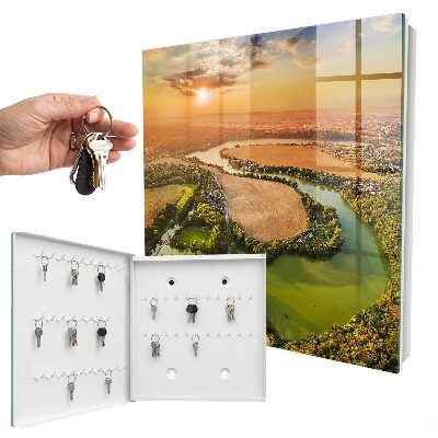 Schlüsselkasten mit Naturlandschaftsmotiv