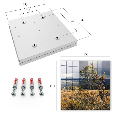 Schlüsselbox mit Motiv Herbstlandschaft