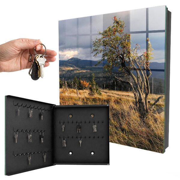 Schlüsselbox mit Motiv Herbstlandschaft