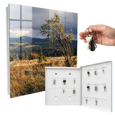 Schlüsselbox mit Motiv Herbstlandschaft