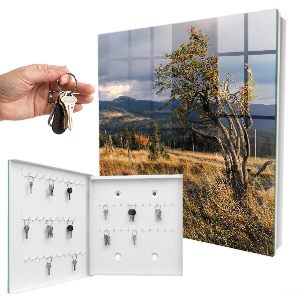 Schlüsselbox mit Motiv Herbstlandschaft