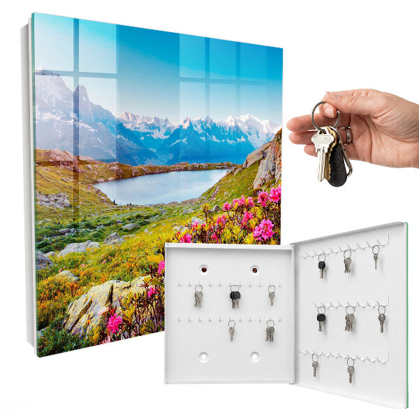 Schlüsselbox für die Wand mit Berglandschaft Motiv