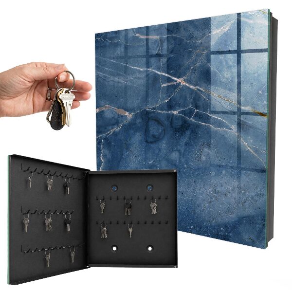 Schlüsselkasten in blauem Marmor-Design