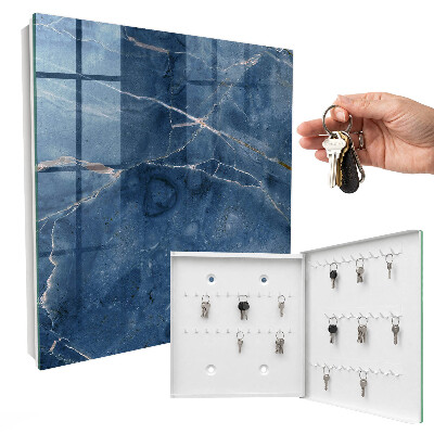 Schlüsselkasten in blauem Marmor-Design
