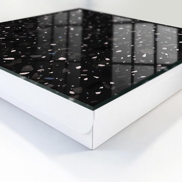 Schlüsselbox in schwarzem Terrazzo
