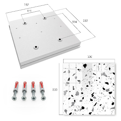Schlüsselkasten im Design Monochromatischer Terrazzo