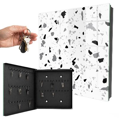 Schlüsselkasten im Design Monochromatischer Terrazzo