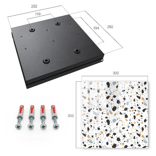 Schlüsselbox mit Terrazzo-Muster