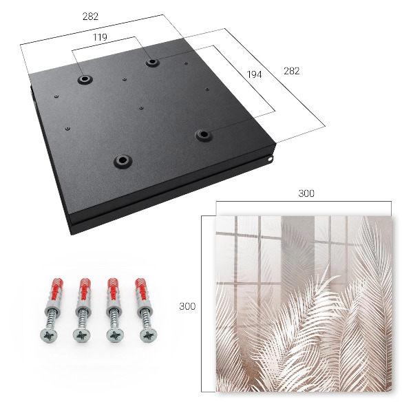 Schlüsselbox zur Wandmontage Design Blätter der Eleganz