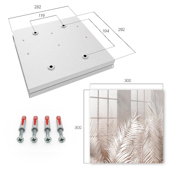 Schlüsselbox zur Wandmontage Design Blätter der Eleganz