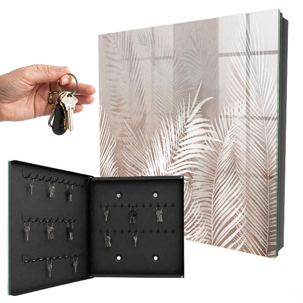 Schlüsselbox zur Wandmontage Design Blätter der Eleganz