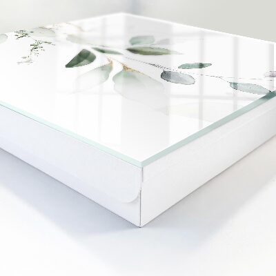 Schlüsselbox mit Aquarellblätter-Motiv