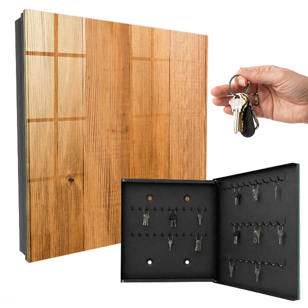 Schlüsselbox für die Wand mit Holzstruktur