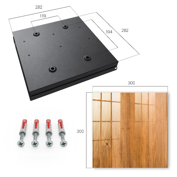 Schlüsselbox für die Wand mit Holzstruktur