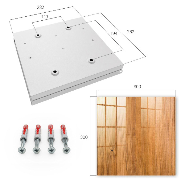 Schlüsselbox für die Wand mit Holzstruktur