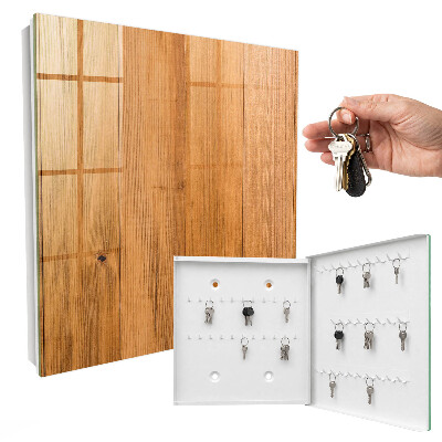 Schlüsselbox für die Wand mit Holzstruktur