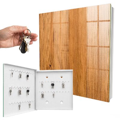 Schlüsselbox für die Wand mit Holzstruktur
