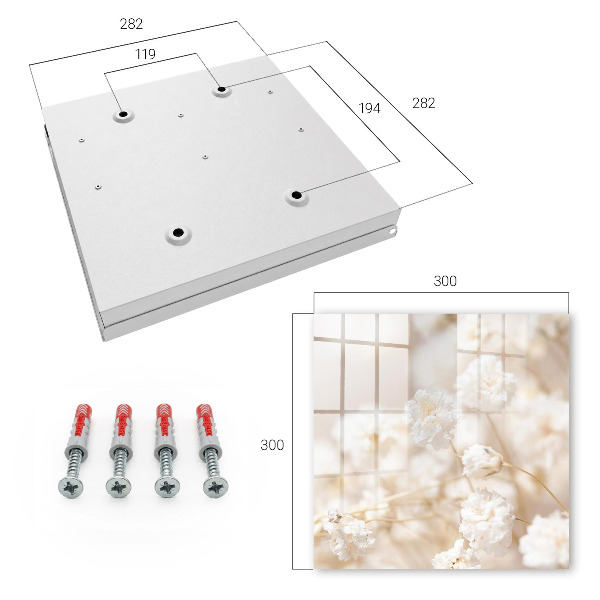 Schlüsselbox mit Motiv Leuchtende Blumen