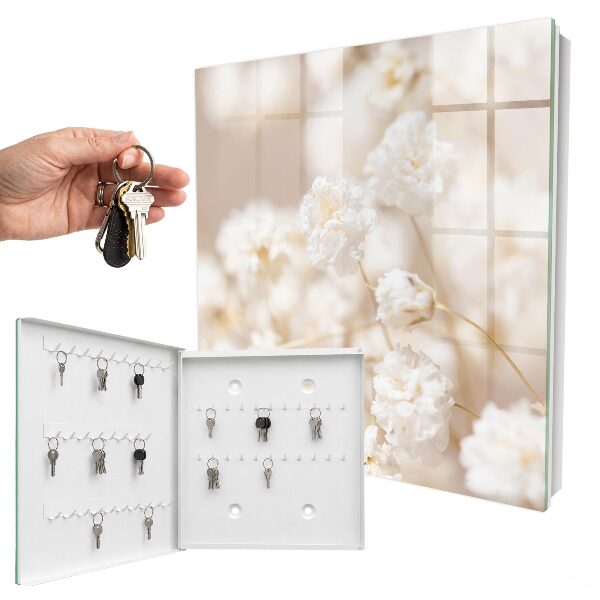 Schlüsselbox mit Motiv Leuchtende Blumen