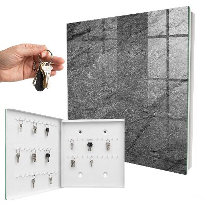 Schlüsselbox für die Wand in grauer Steinoptik