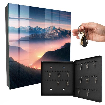 Schlüsselkasten mit Bergpanorama-Motiv