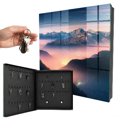 Schlüsselkasten mit Bergpanorama-Motiv