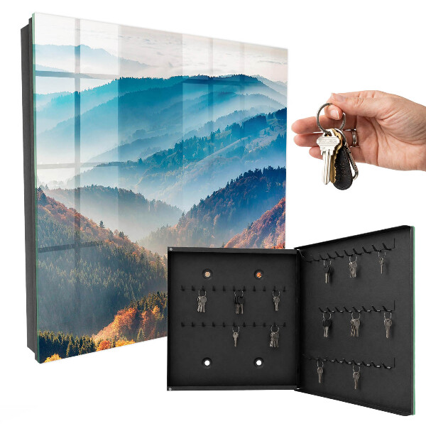 Schlüsselbox für die Wand mit Berglandschaft-Motiv
